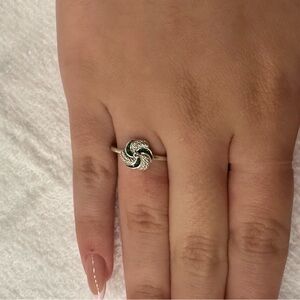 Silver and emerald ring STERLING SILVER